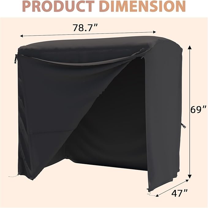 U-MAX Porch Swing with Cover, Patio Swing with Adjustable Backrest&Canopy 3 Seat Outdoor Swing with Canopy 2-in-1 Convertible Patio Daybed with Removable Black Cushions