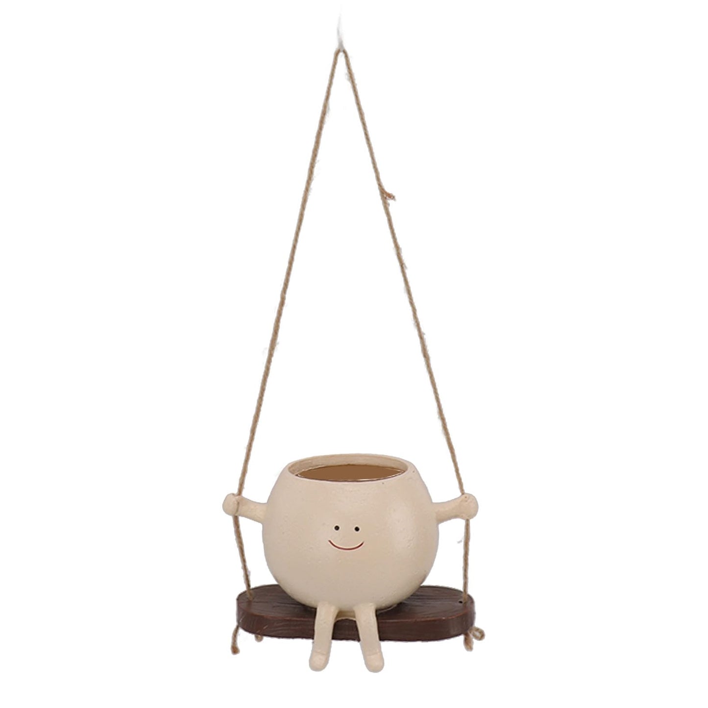 plplaaoo Swing Face Planter Pot, Hanging Planters for Indoor Plants, Swing Face Planter Pot Exquisite Lovely Unique Resin Hanging Planter with Rope for Plants Succulent