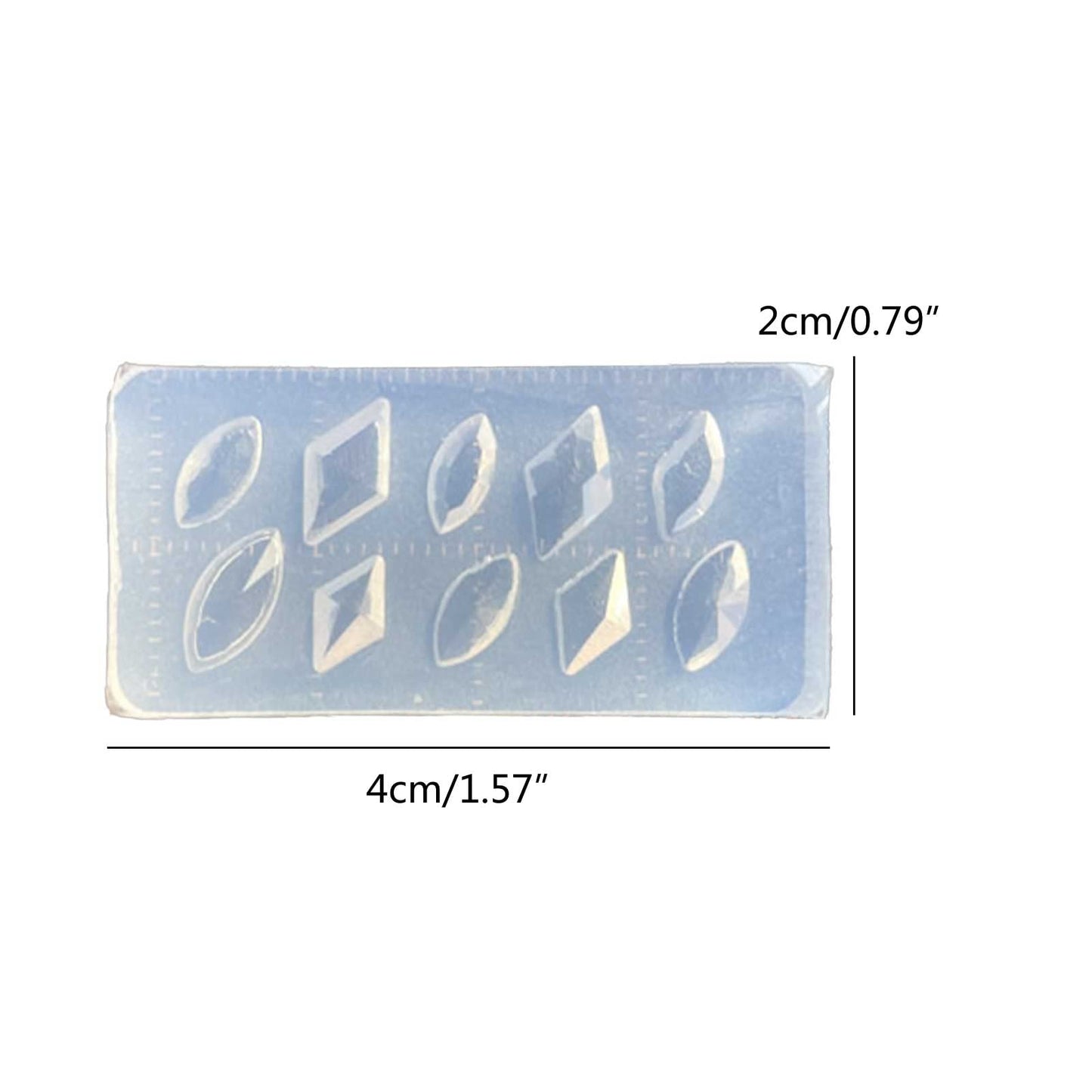 Unahtinr 15Pcs Mini Faceted Gem Heart Silicone Molds Nail Art Carving Mold Suitable for DIY Nail Art Decoration Supplies Tool