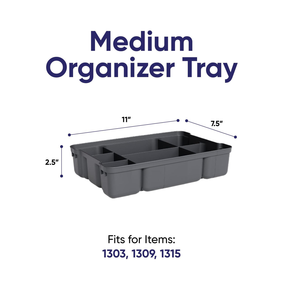 Storage Container Organizing Tray for Superio Bin or Drawer Plastic Organize Sewing (3 Count)