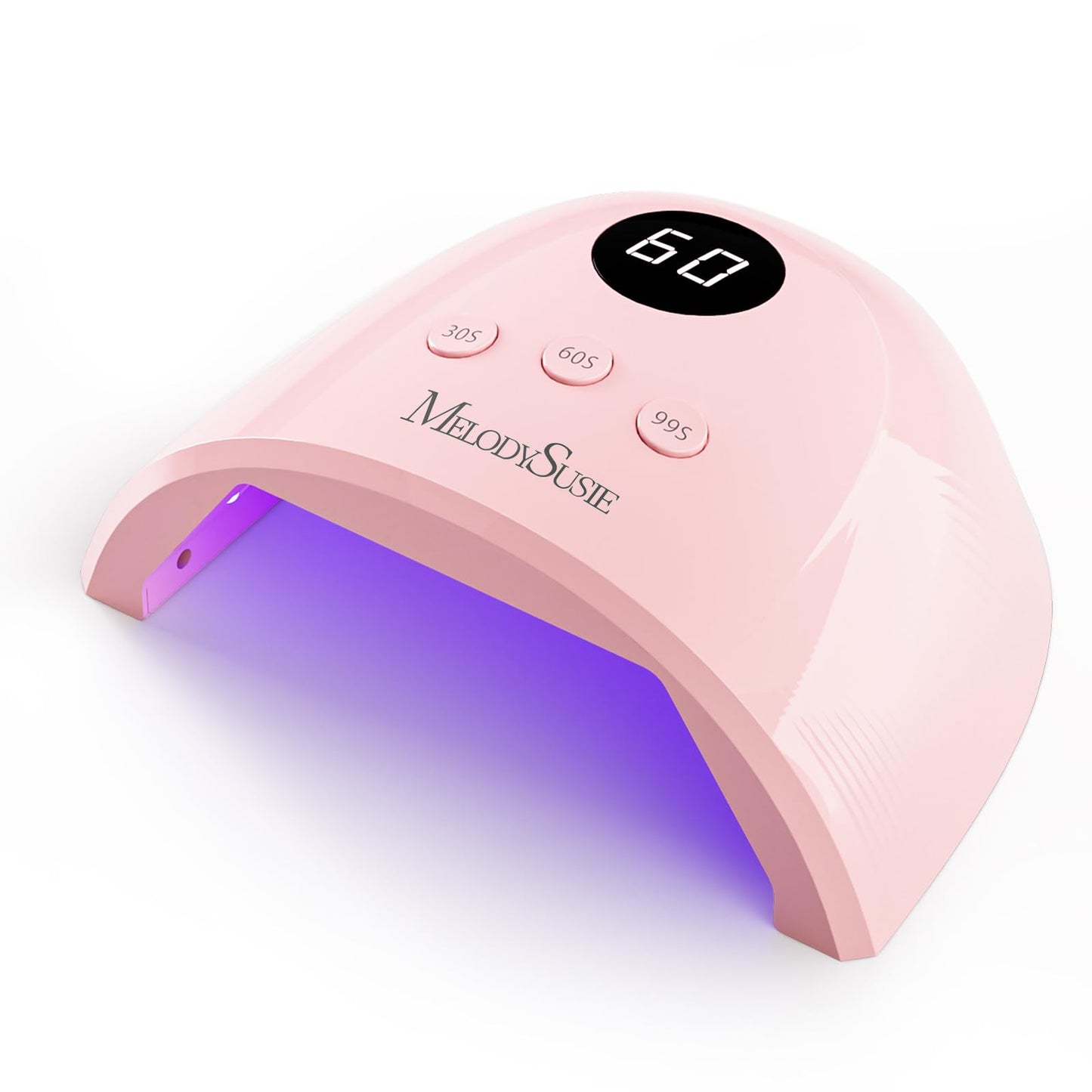 MelodySusie UV Nail Lamp, Plus30F UV Light for Gel Nails LED Nail Dryer with 3 Timer Short Almond Nail Tips - 600Pcs Clear Acrylic