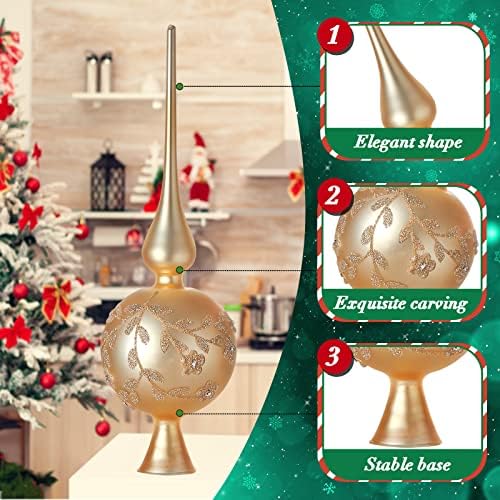 Glass Spherical Christmas Tree Topper 12"