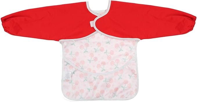Infant Toddler Baby Waterproof Sleeved Bib, Bib with Sleeves&Pocket, 6-24 Months