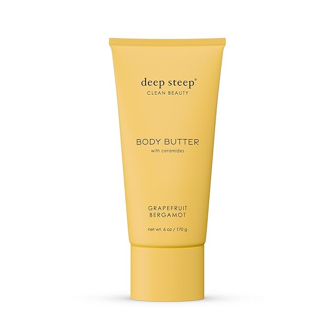 Deep Steep Body Butter with Ceramides for Intense Moisture 6oz (6 Ounces (Pack of 1), Grapefruit Bergamot)