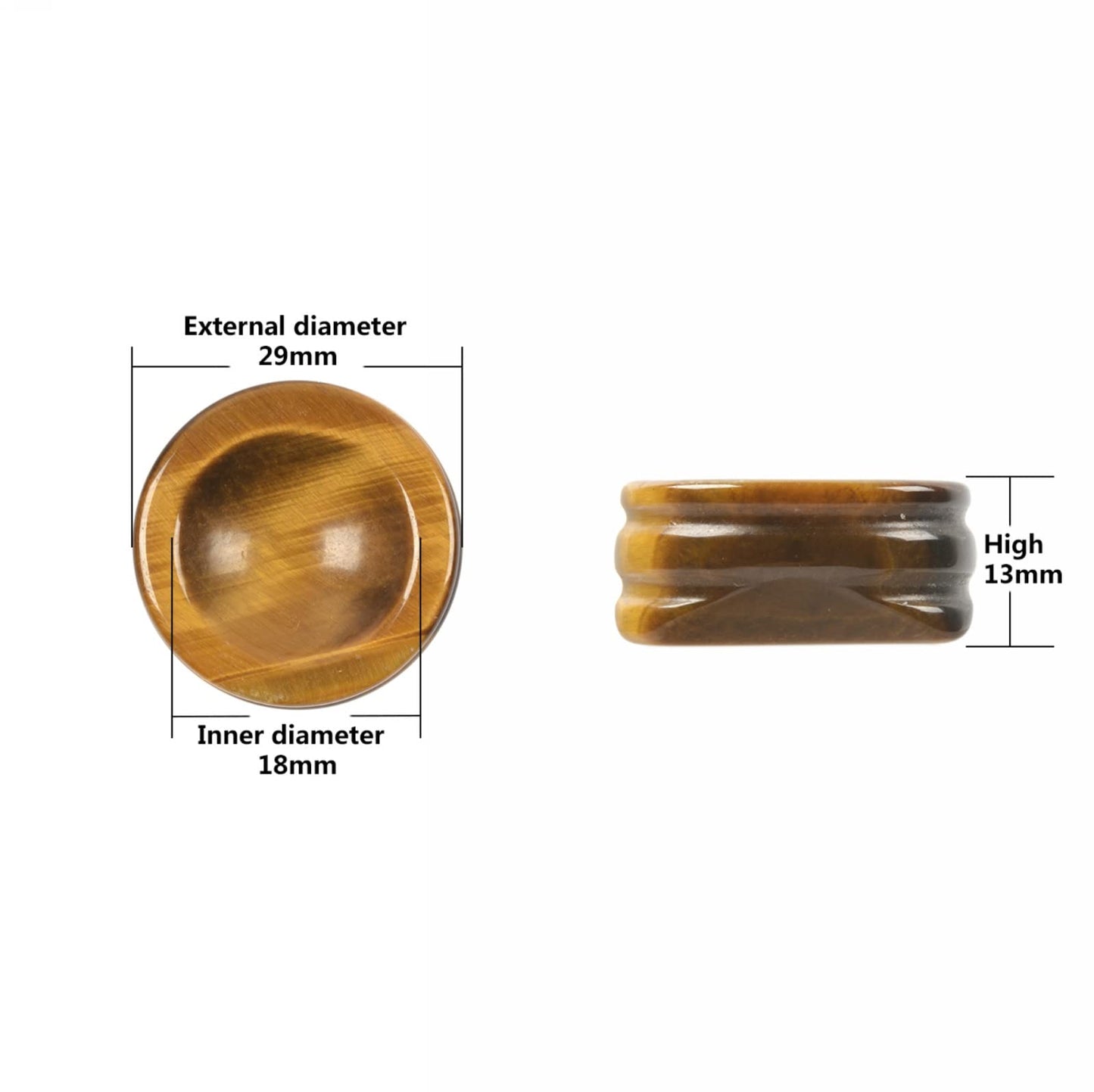 Justinstones Natural Yellow Tiger Eye Gemstone Egg Crystal Healing Chakra Meditation Home Office Decor Stone with Stone Stand
