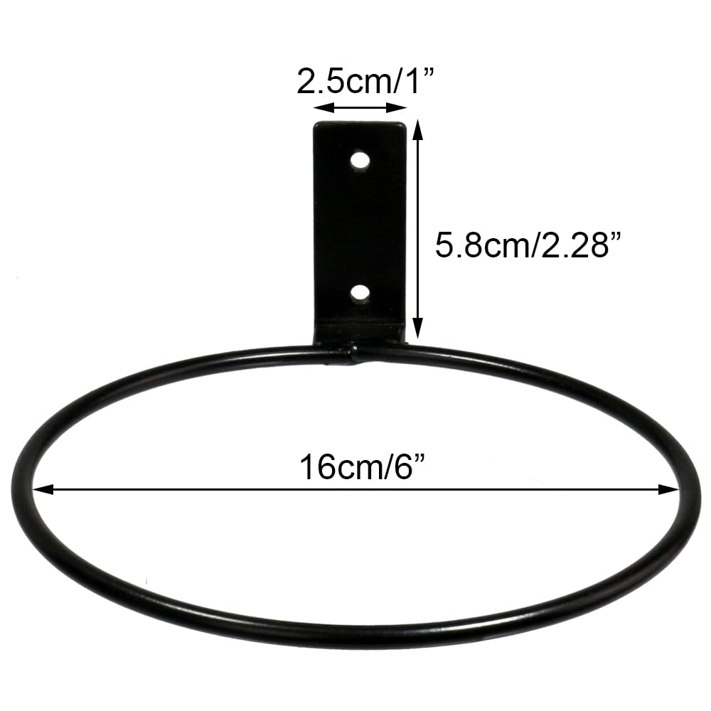 Sivya 6 Pack 6in Flower Pot Holder Ring Wall Mounted Metal Planter Hooks Hangers (6, 6")