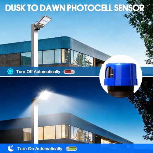 200W LED Parking Lot Lights Commercial Area Security Parking Lot Light with Dusk to Dawn 5000K 30000LM Trunnion Mount IP65 Waterproof 85-277V for Driveways Garage - size: 200W Trunnion Mount