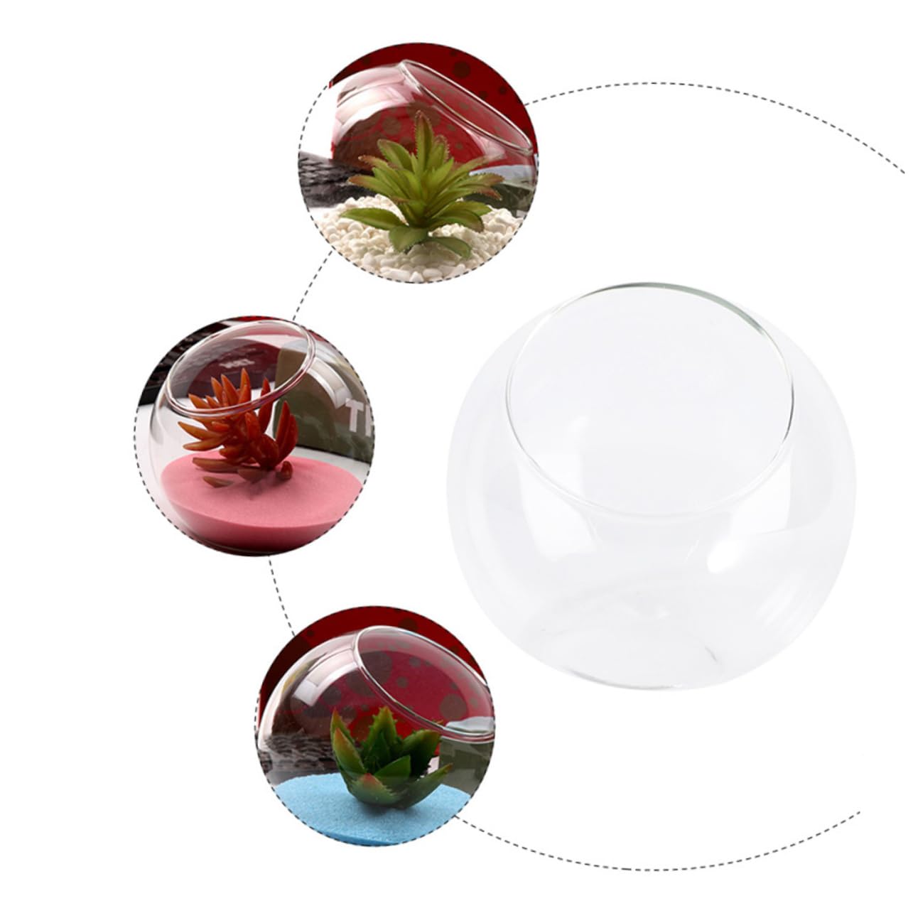 GANAZONO 2Pcs Micro Landscape Glass Bottle Terrarium Decor DIY Container for Plants Glass for Bedroom Living Office and Handmade
