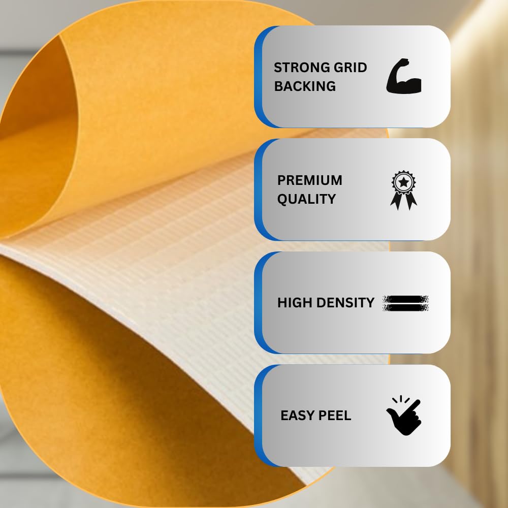 Premium High Density EVA Foam Sheet with Adhesive Backing 15” x 59” White Foam Mat - Craft Foam Sheet for Cosplay Costume, Crafts, Padding, DIY Projects and Insulation Weather Stripping Sheets Roll