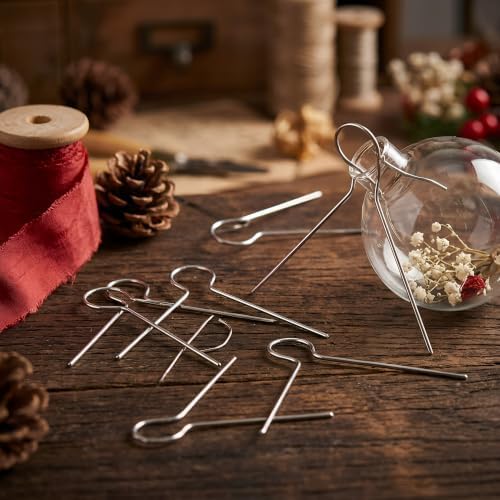 300pcs Metal Hooks for Christmas Ornament Cap, V Shape Spring