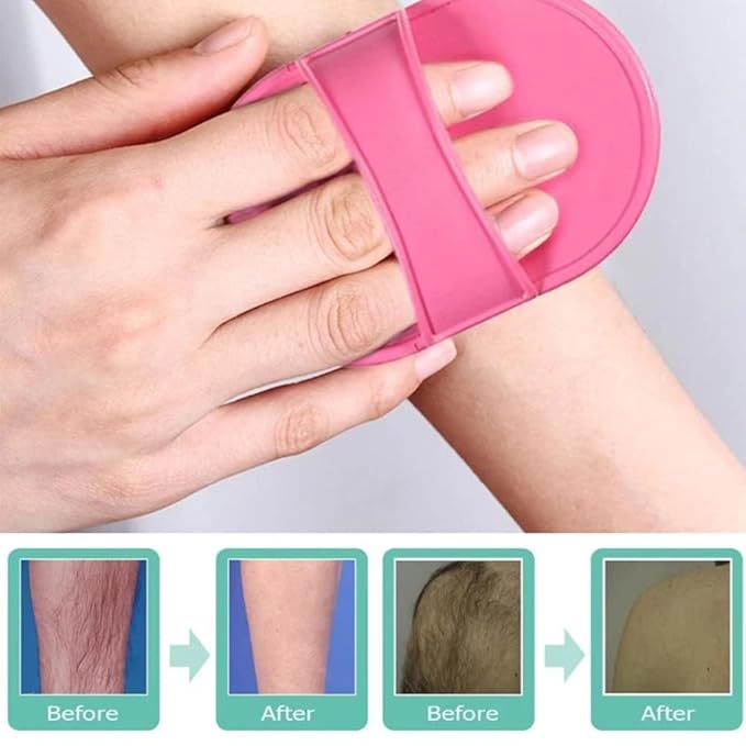 Smooth Away Facial Hair Remover Pads Exfoliation Kit for Women Girls, Smooth Legs and Facial Hair Removal Pads in 2 Sizes, Fine Black Sandpaper for Lips and Skin, Hair Removal and Exfoliation Kit