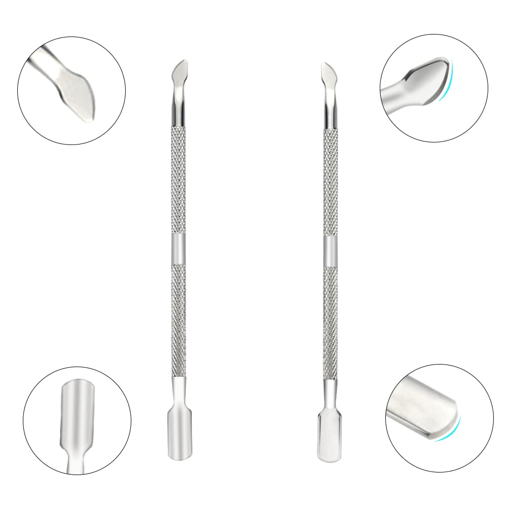 XINMEIWEN 8-Piece Cuticle Trimmer Set - Cuticle Nipper, Remover, Cutter with Pusher - Stainless Steel Nail Tools for Fingernails and Toenails (Silver)