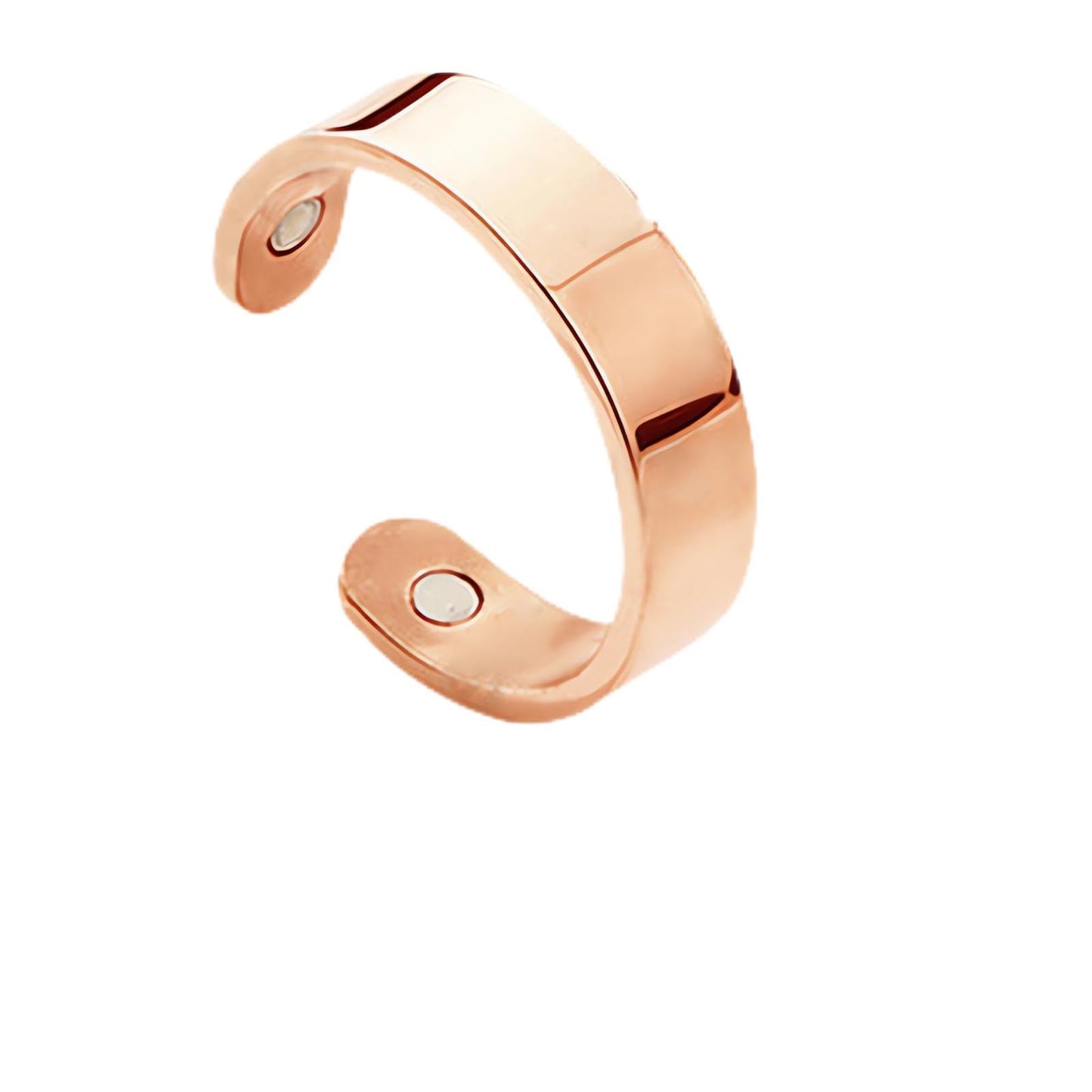 ZVLZVL Ceoerty CopperMag Prostate Therapy Ring, Elegant Ring Band in Solid Copper, Sporty Copper Ring for Fingers Thumb, Adjustable Copper Jewelry Gift (Rose Gold)