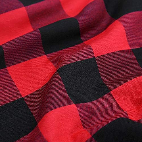 36 Inch Black Red Buffalo Plaid Christmas Tree Skirt
