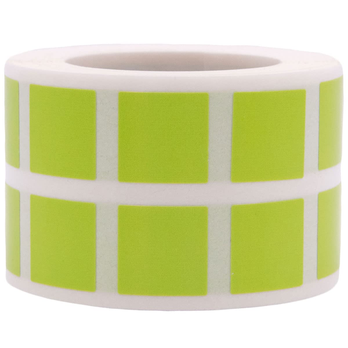 Hot Green 1/2" Inch Square Adhesive Labels 1,000 Color Coding Dot Stickers for Efficient Inventory Management, Crafting Projects, and Organizational Tasks in Offices, Schools, and Homes