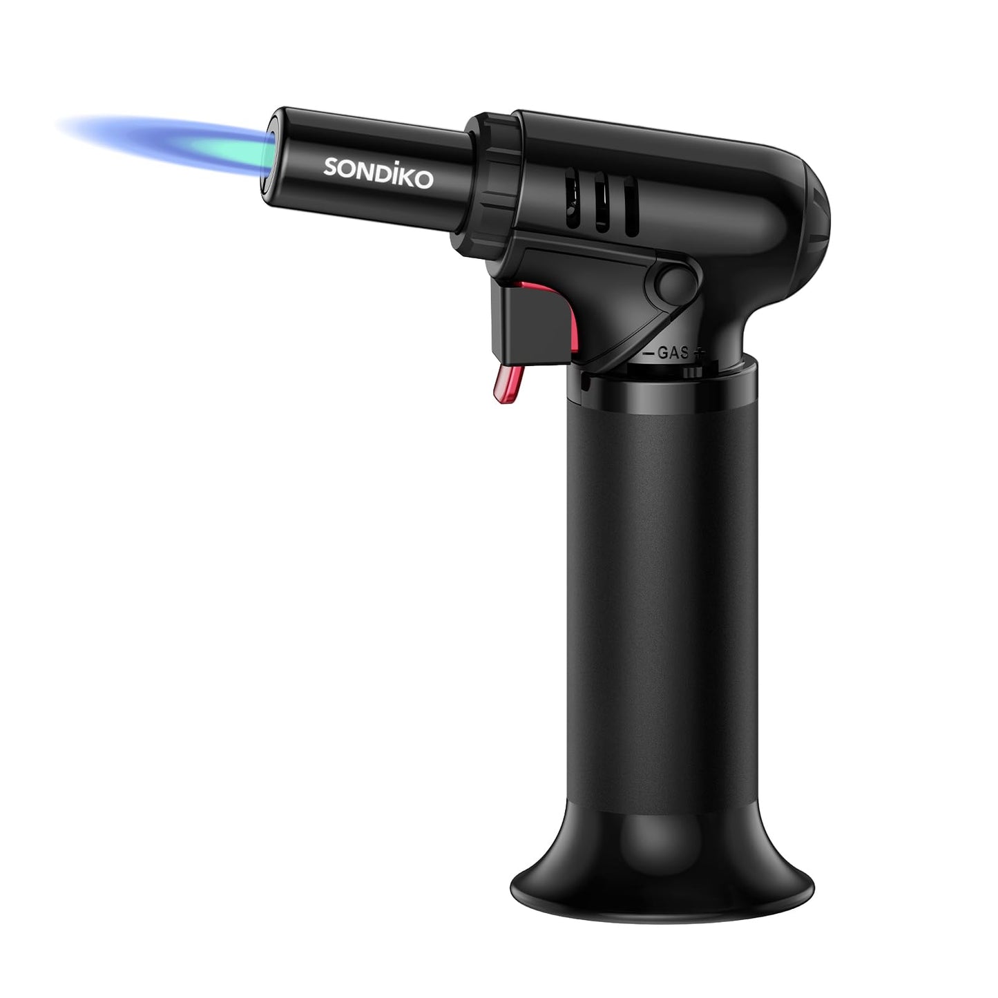 Sondiko Butane Torch Lighter with Visible Fuel Window, Refillable Soldering Torch with Adjustable Flame for Welding, Resin Art, Industrial(Butane Gas Not Included)