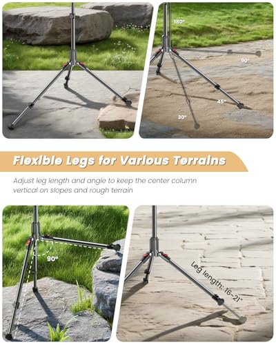 CAMBOFOTO 84" Phone Tripod, Tall Tripod Stand for Selfies with Flexible Gooseneck & Remote, Compatible with iPhone Android, Travel/Gopro/Ring Light/Webcam/Video Recording/Vlogging