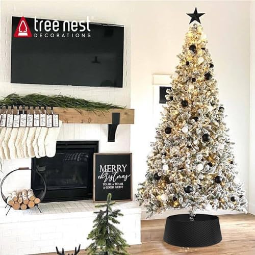 Tree Nest Christmas Tree Collar 26.8" D Round Tree Ring Skirt Base Cover