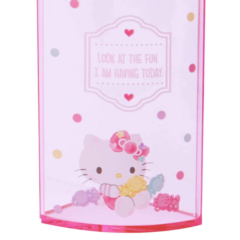 Sanrio 213110 Pink Plastic Hello Kitty Kitty Pen Stand 360 Degree Rotating Pen Stand Pen Holder Cosmetic Makeup Brush Tulle Pet Character