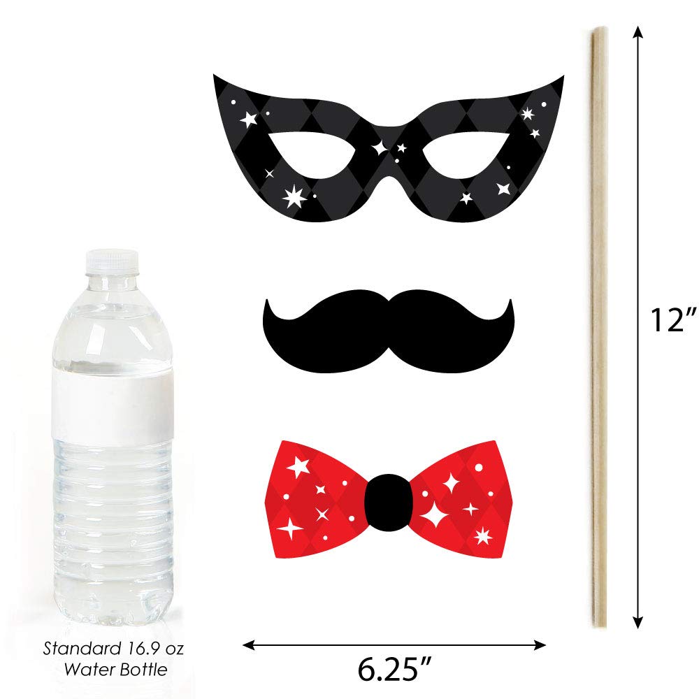 Big Dot of Happiness Ta-Da, Magic Show - Magical Birthday Party Photo Booth Props Kit - 20 Count