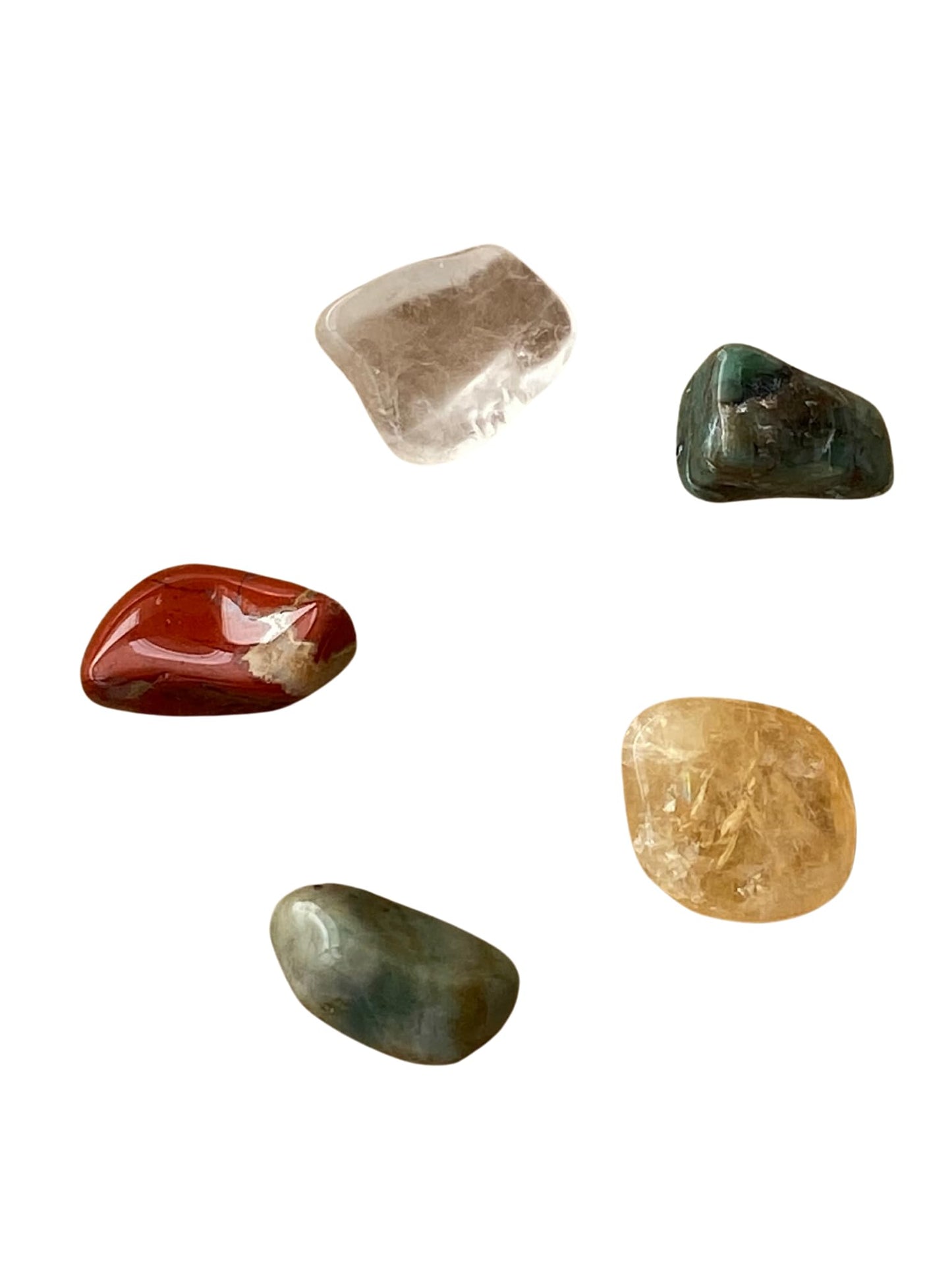 Healing Atlas - Diabetes Aid in Healing Crystals Kit - Supportive Citrine, Jade, Red Jasper, Emerald, Clear Quartz for Holistic Wellness and Energy Balance - Healing Crystals and Stones- Crystal Set