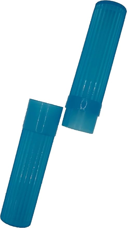 Blue Toothbrush Covers & Soap Box Set - Matching Colors - Tooth Brush Cover Cap, Soap Dish Travel, Soap Dish Holder Travel - Plastic Portable Set with Cover