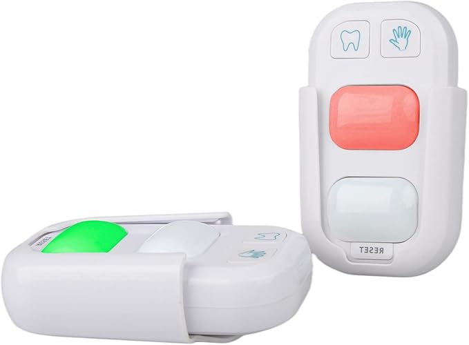 SOARING Toothbrushing Timer for Kids, Training 20 Second Hand Washing and 2 Minutes Teeth Brushing, Stick on Bathroom Timer for Children with Indicator Lights（2 Packs）