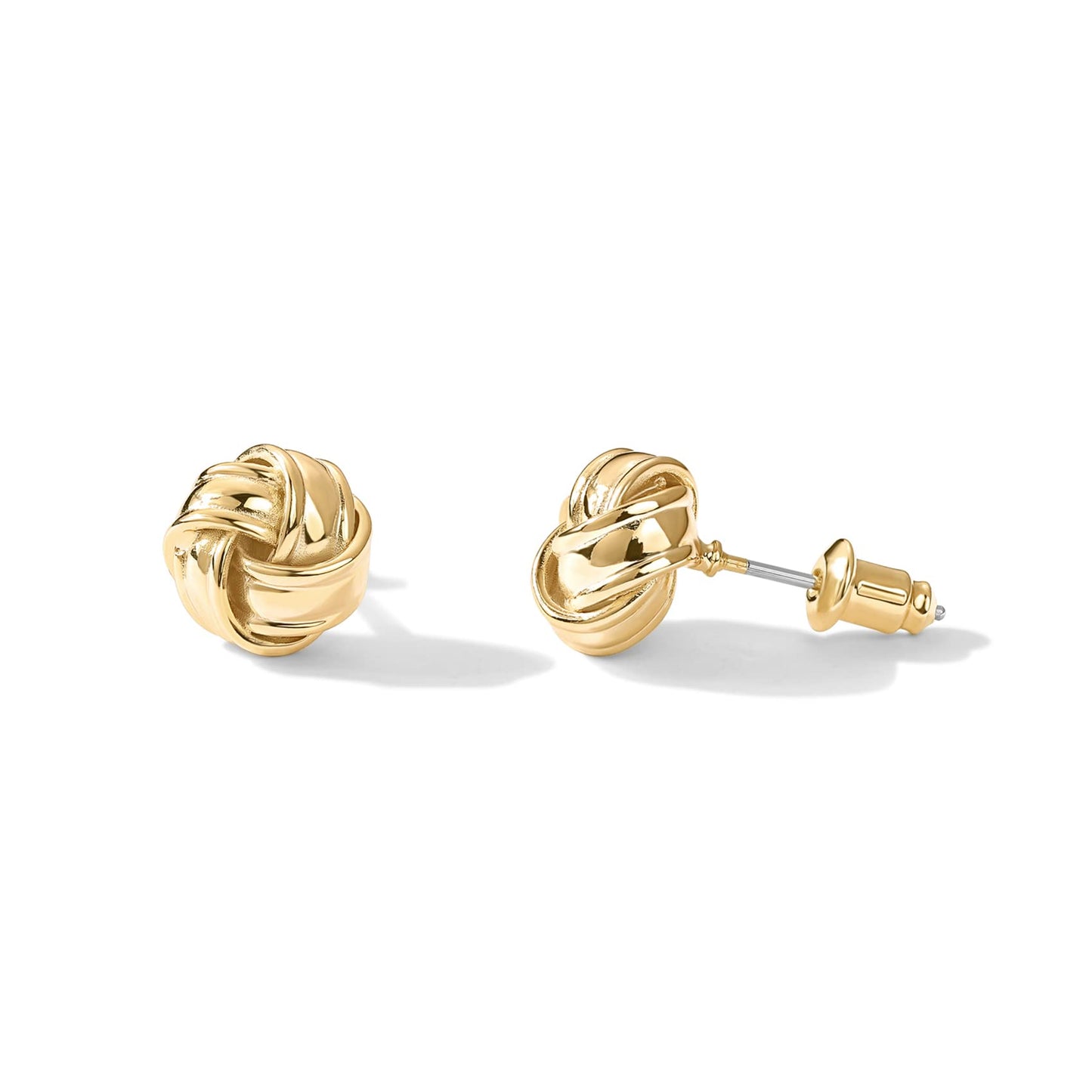 PAVOI 14K Yellow Gold Plated 925 Sterling Silver Post Love Knot Stud Earrings | Gold Earrings for Women