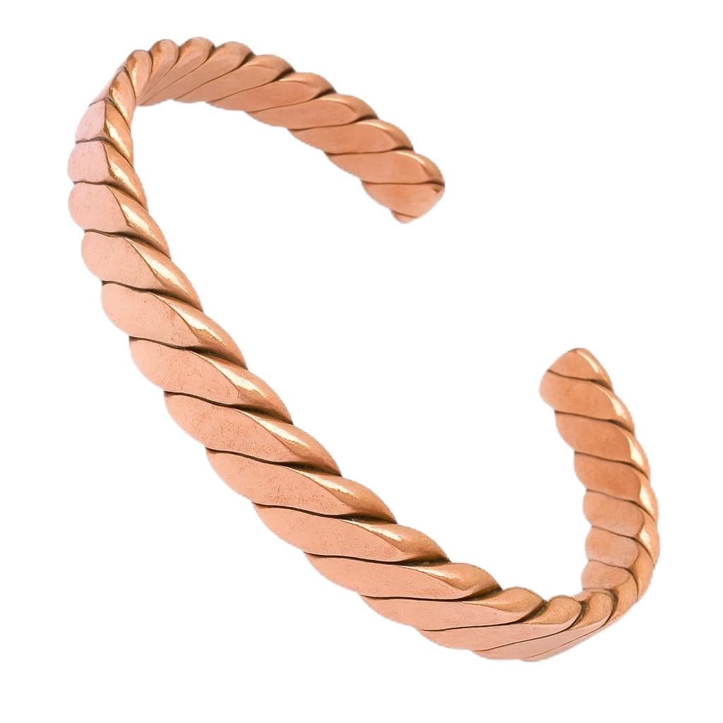 Healing Lama™ Hand Forged 100% Copper Bracelet. Made with Solid and High Gauge Pure Copper. (Braided)