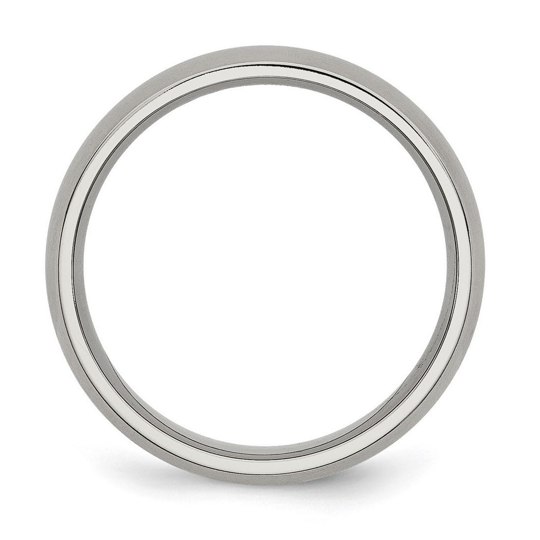 Chisel Titanium Half Round 6mm Brushed Band Ring Size 10 Ring for Women and Men