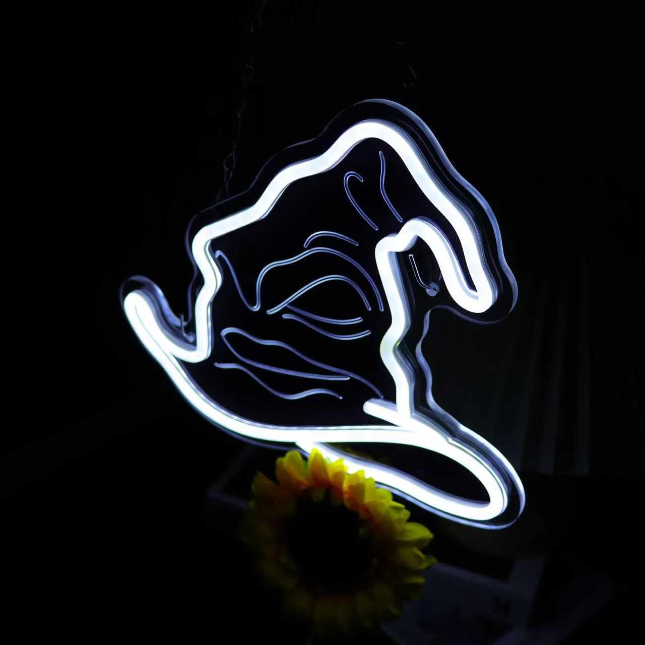 WLFLXG Wizard Hat Neon Sign Harry Hat LED Light Sign for Wall Decor, Halloween Decorations USB Powered for Birthday Party Bedroom Man Cave Game Room Bar Kids Gift