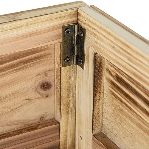 Northlight 18" Wood Crate Lay Presents at My Feet Christmas Tree Collar