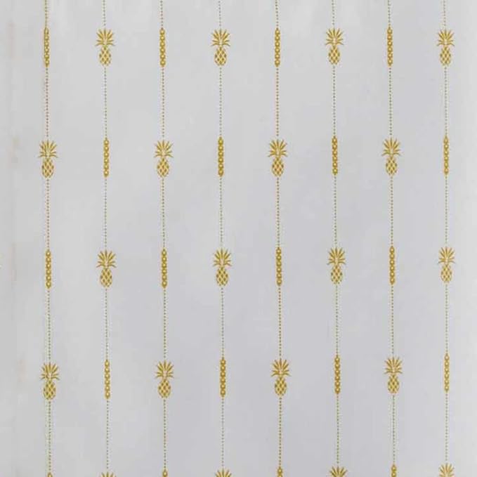 Tommy Bahama - King Sheets, Cotton Percale Bedding Set, Crisp & Cool, Stylish Bedding Set (Pineapple Pinstripe Yellow, King)