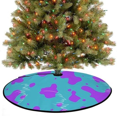 36 Purple Blue Halloween Christmas Tree Skirt Mat 3