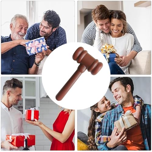 2 Pcs Judge Gavel Multifunctional Cartoon Style Judge Hammer Prop for Role Play, Desk Decor Accessories, Theme Activities