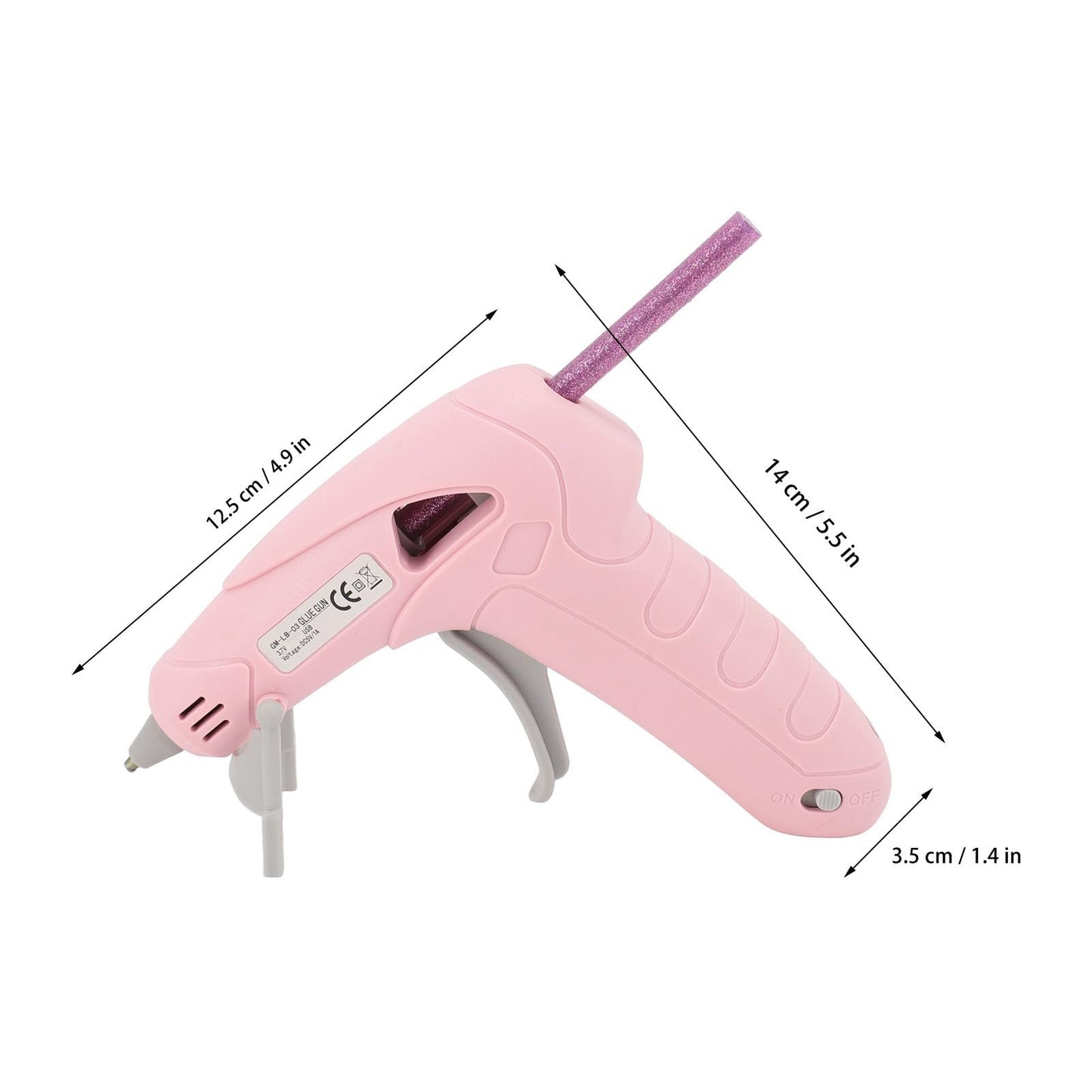 Cordless Hot Glue Gun Kit, Rechargeable, Fast Preheating, 2200 mAh, with 30 Glue Sticks, for Art, Crafts, Decorations