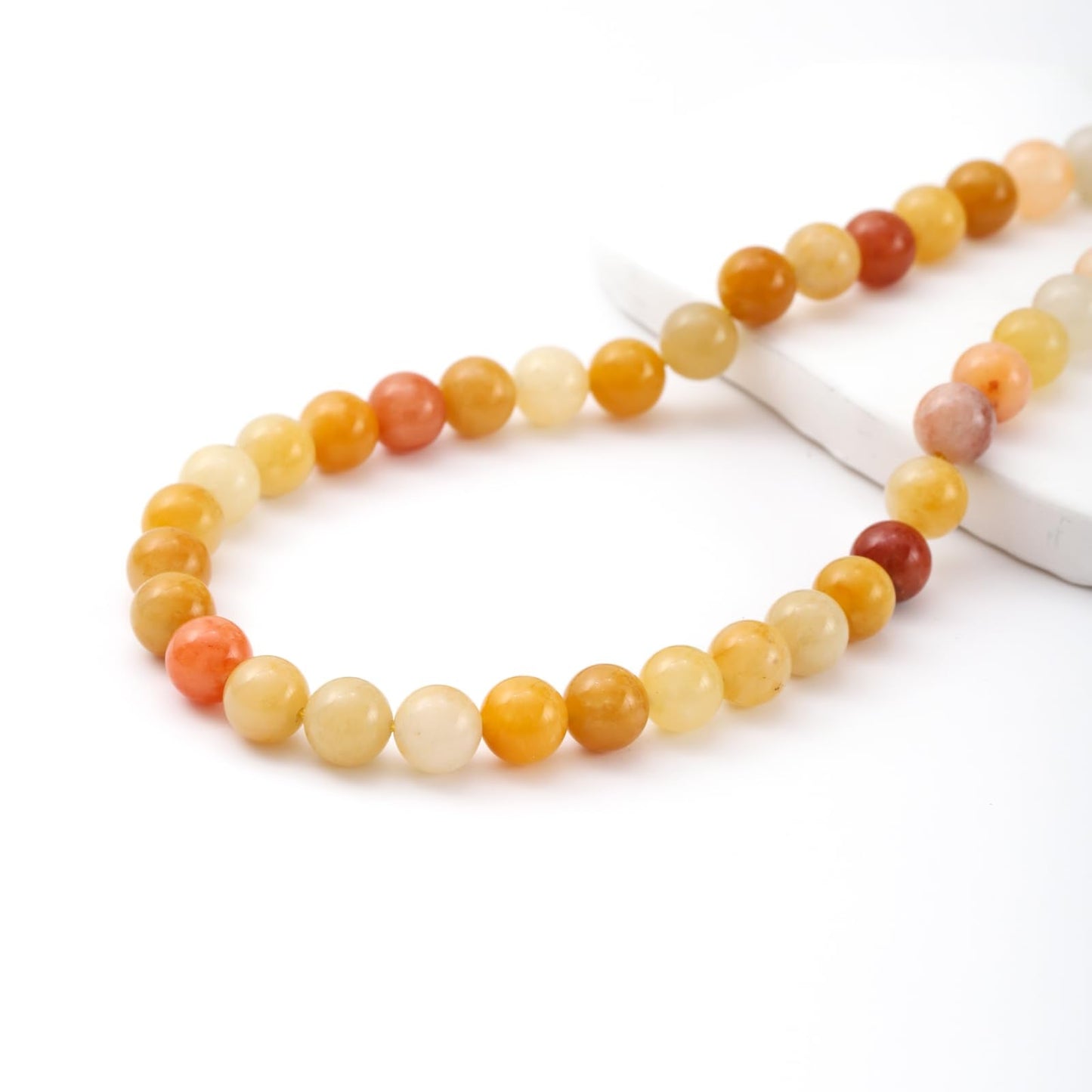 8mm 45pcs DIY Natural Yellow Aventurine Stone Beads Round Healing Crystal Gemstone Loose Beads for Jewelry Making Handmade Bracelet Necklace