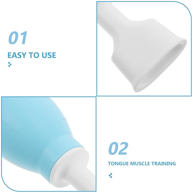 SAFIGLE Tongue Muscle Rehabilitation Device for Speech Therapy Oral Motor Therapy Tool with Silicone Suction Puller for Elderly and Kids Tongue Trainer for Swallowing Improvement