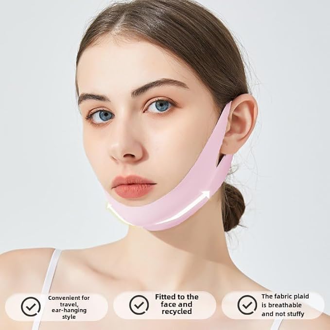 Face Lift Strap for Chin Wrinkles Lifting Saggy Skin Lift Strap for Sleeping 5PCS Jawline Exerciser for Women and Men V Line Mask V Shape Face Tape Chin and Neck Mask for Lifting