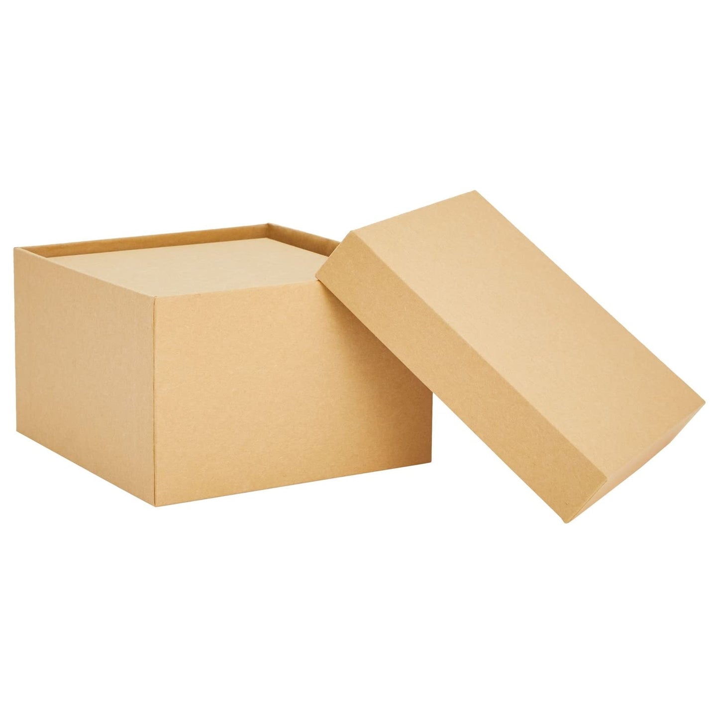 Stockroom Plus Square Nesting Boxes With Lids - Kraft Brown, Paperboard, 4-Pack, 6.5-3.5 In - Cardboard Nesting Gift Boxes for Presents & Party Favors