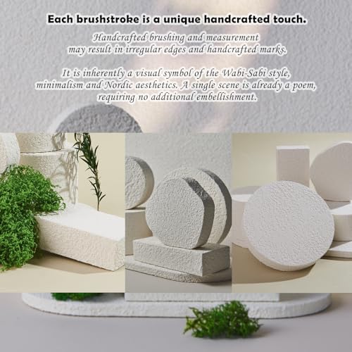 7PCS Product Photography Props: Small Product Photoshoot Props- Hand Painting Texture Photo Props for Jewelry Cosmetics Mini Items Picture - color: White/Opulent Garden
