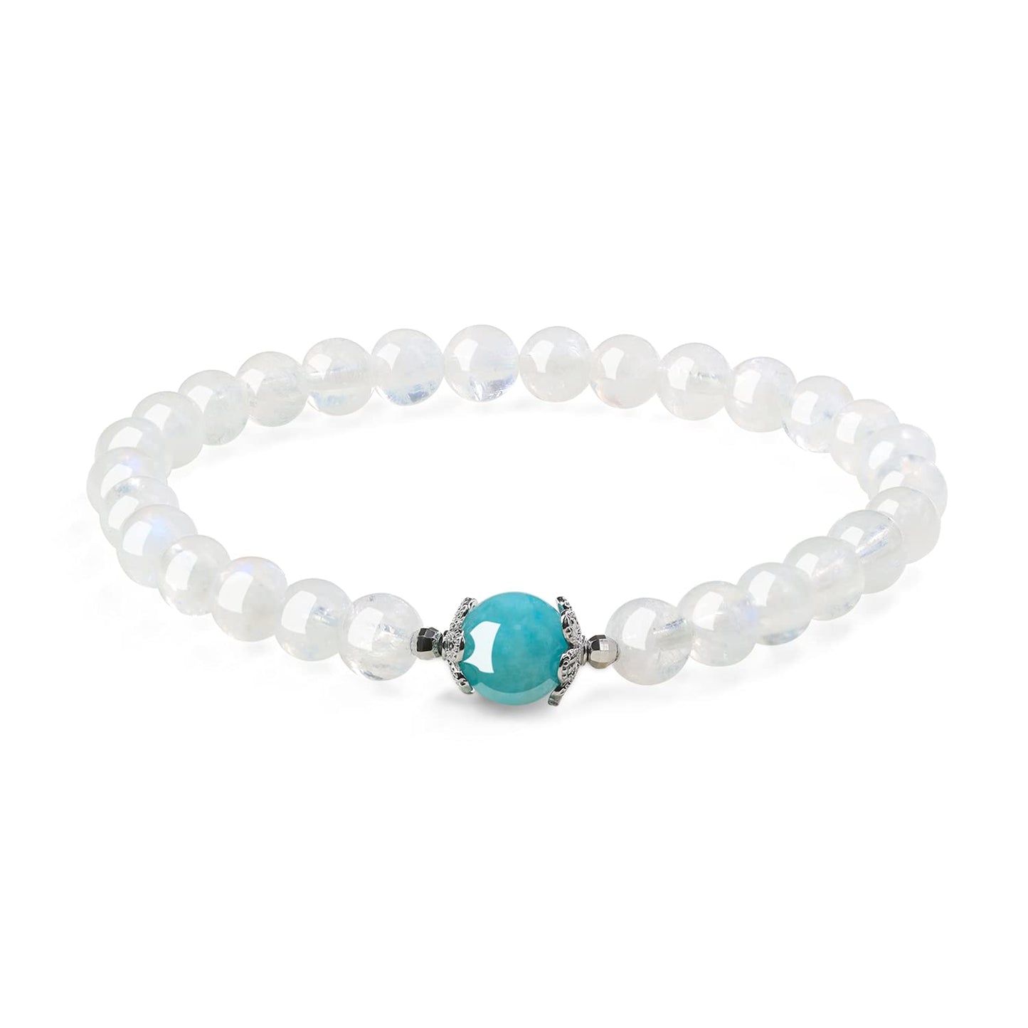 COAI Women's Birthstone Bracelet Amazonite Moonstone Bracelet Crystal Bracelet for Women