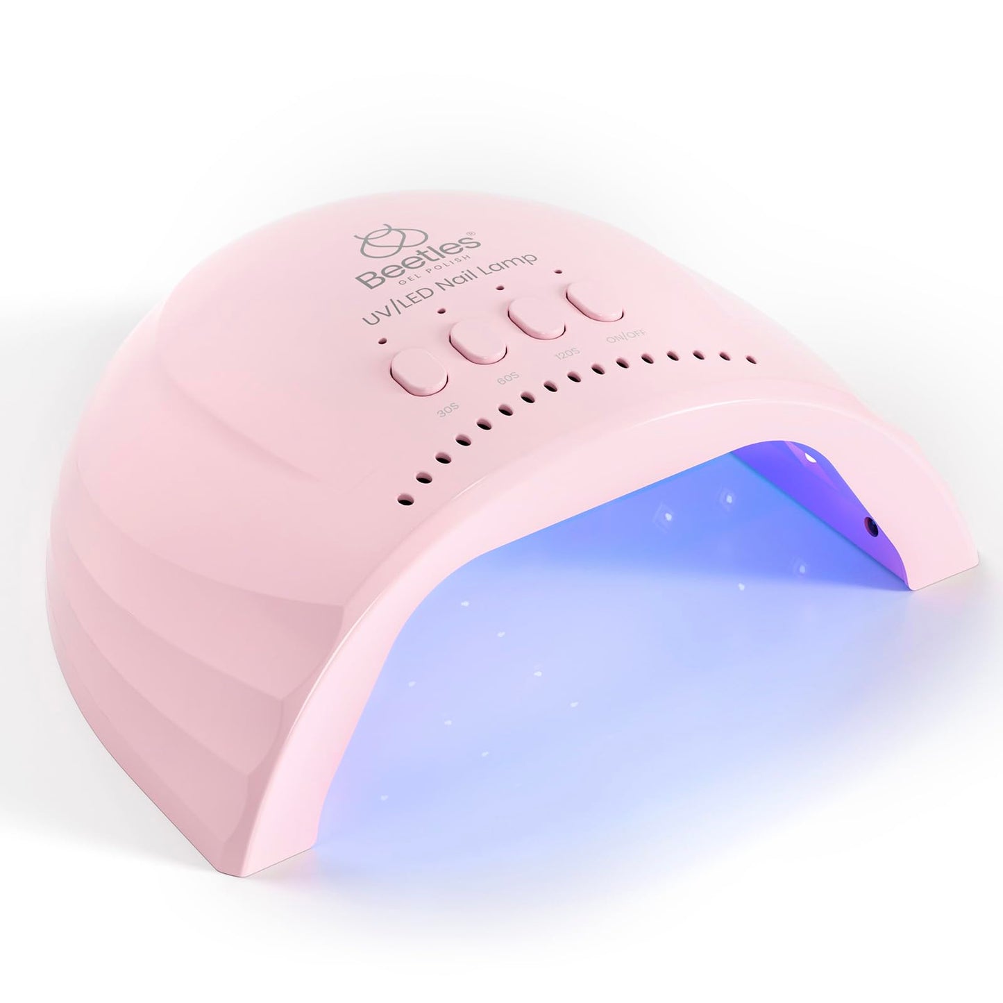 Beetles UV Nail Lamp - LED Nail Lamp with 3 Timer 30/60/120s UV Light for Gel Nails Smart Sensor Nails Dryer for Fast Curing Gel Polish Top Coat and Base Coat, DIY Salon Manicure Art Tools, Pink