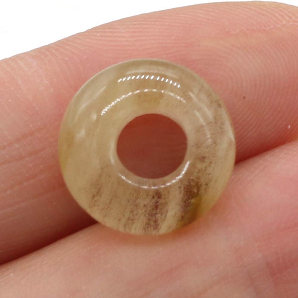 Natural Semi-Precious Stone Large Hole Loose Beads Abacus Shape Fashionable Opal Amethyst Unakite Rose Quartz Charm Beads for Making Necklace Bracelet 5x10mm