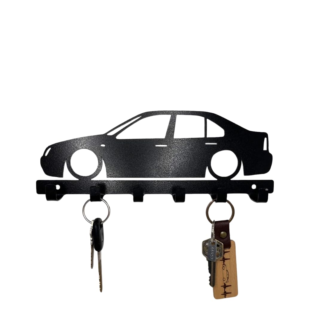 Metal Car Silhouette Key Holder, Entryway Organizer, Mk4, Gift for Car Lover, Made in The USA