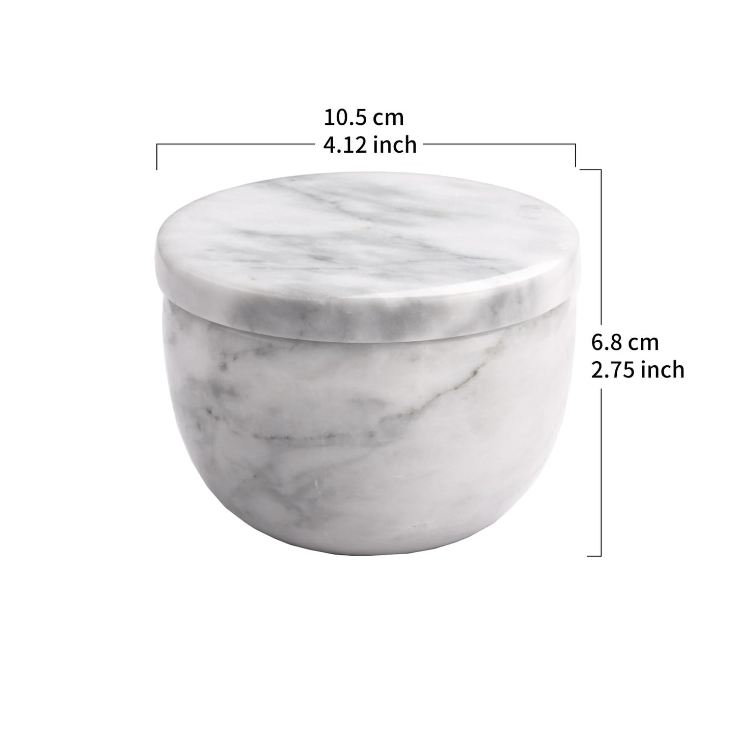 jalz jalz Marble Salt Holder Salt Box Spice keeper Black Big Salt Cellar Natural Material Salt Container Spice Cellar Large Capacity