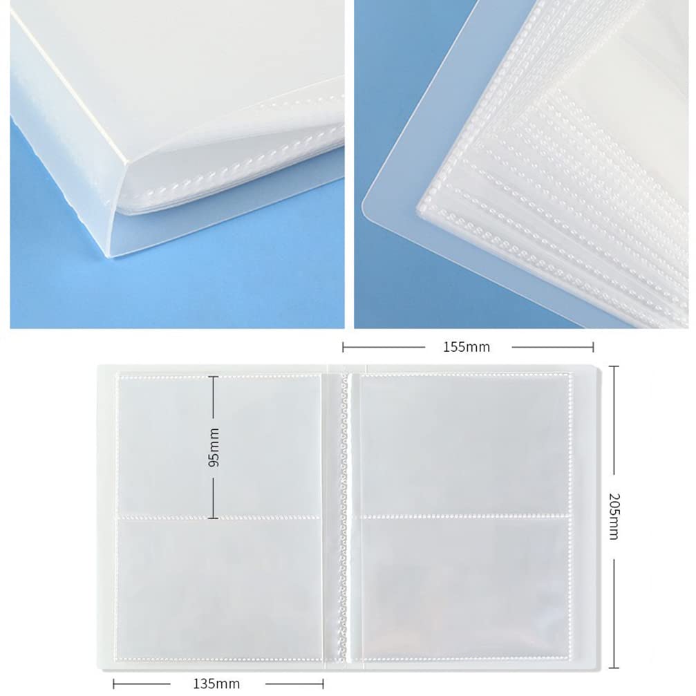 2 Pack(160 Slots) Nail Art Sticker Storage Book Collecting Album, Empty Storage Holder and 80 Pcs Label Sticker, Easy Photo Album Semi-Permanent Tattoo Tools