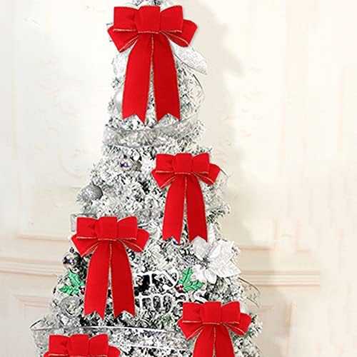 Ochine Christmas Tree Topper Hat Holiday Decoration Classic Black and White Checkered Derby Top Hat with Large Bow Decor Collapsible Xmas Hat Party Supplies Ornaments Home Decorations