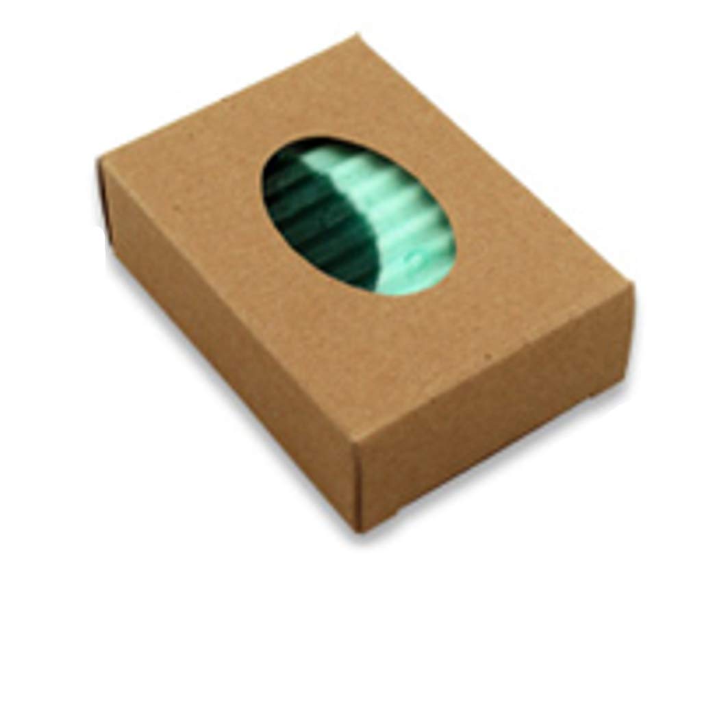 Oval Window Soap Boxes – Kraft Recyclable Packaging for Handmade Soap, Elegant Artisan Packaging for Weddings, Boutiques, Craft Fairs – 2 3/4" x 3 13/16" x 1 3/16" - 50 Pack