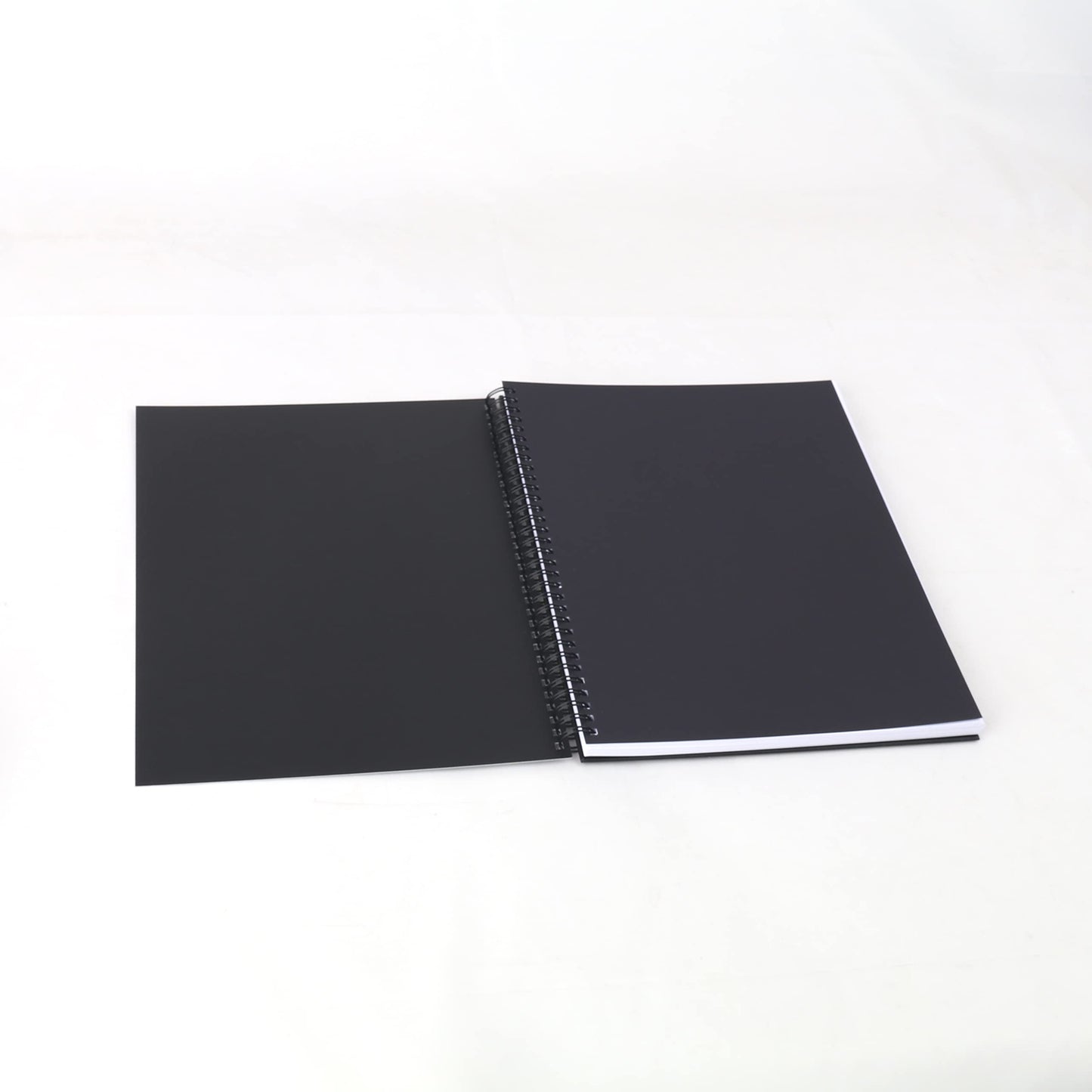 Emnotes Unruled Notebook, Unlined Blank Paper, 8.5 x 11 Inches, 80 Sheets, Black Softcover (Pack of 3)